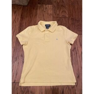Lauren Ralph Lauren Women's Yellow Polo Shirt Slim Fit Size M Short Sleeve